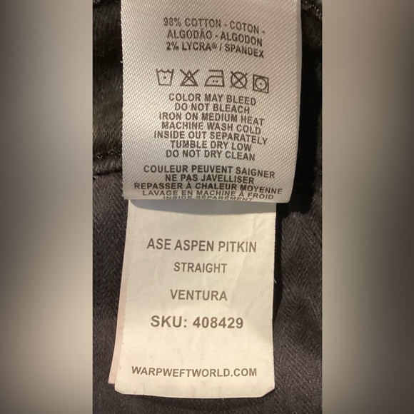 Warp and Weft Women's high waisted black jeans Size 14 - Picture 8 of 10